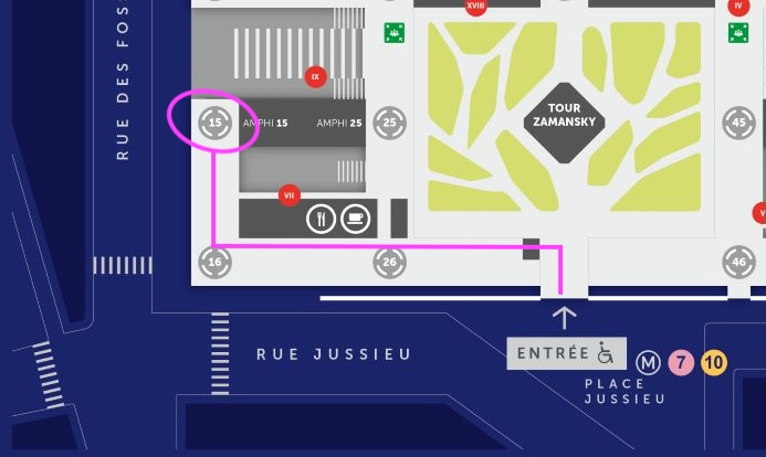 Map or photo of Jussieu campus